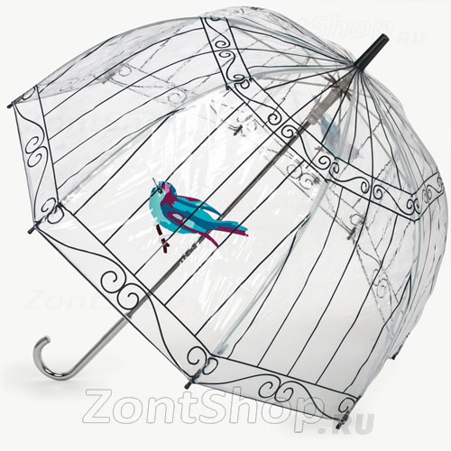 Зонт трость женский Lulu GUINNESS Птичка в клетке
