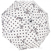Зонт женский DripDrop 988 17518 Белый черный горох