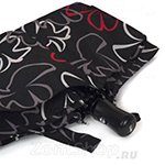 Зонт женский Doppler Derby 7440265 PT 11095 Цветочный контур черный
