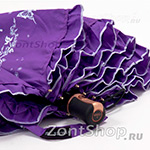 Зонт женский Три Слона 118 рюши Бабочки 6449 Фиолетовый