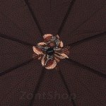Зонт женский Doppler 7441465 (20) 11944 Графические розы по краю коричневый