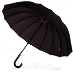 Зонт трость AMEYOKE L70 (01) Черный, зернистая ручка
