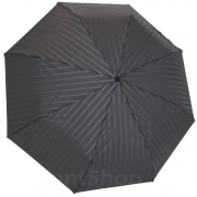 Ветроустойчивый зонт Три Слона М-8801 (17869) Полоса серебристая Серый
