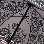 Зонт трость женский Fulton L056 2831 Цветы на сером