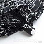 Зонт женский 7441465 BW Black & White 8480 Надписи на черном