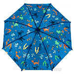 Зонт детский Derby 72670 Naxi Sky 9191 Кошкин дом синий