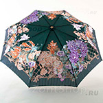 Зонт Три Слона 125 С 7177 (сатин) Цветочная композиция черный (сатин)