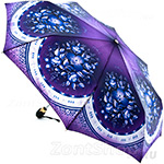 Зонт женский Три Слона 138 (С) 8430 Роспись фиолетовый (сатин)