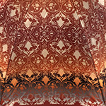 Зонт трость женский DOPPLER 714765-E (11337) Живописный орнамент оранжевый