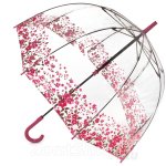Зонт трость женский прозрачный Fulton L042 2643 Розочки