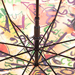 Зонт трость женский Airton 1626 8734 Абстракция надписи