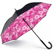 Зонт трость женский Fulton L754 4382 Розовые розы (двусторонний)