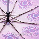 Зонт женский Три Слона 138 6616 Узоры Фиолетовый (сатин)