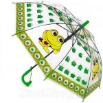 Зонт детский со свистком Torm 14807 13168 Умные лягушки прозрачный