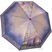 Зонт женский Diniya 132 (17186) Париж, влюбленные (сатин)