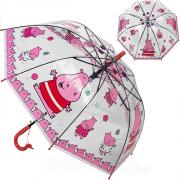 Зонт детский прозрачный, свисток Diniya 2651 (16310) Бегемот