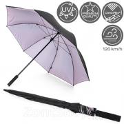 Зонт трость от солнца и дождя Knirps U.900 XXL BLACK WITH ROSE (UV Protection 95%) 1009