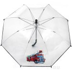 Зонт детский прозрачный ArtRain 1511 (13209) Пожарная машина