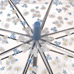 Зонт трость женский прозрачный Fulton L042 3387 Цветы