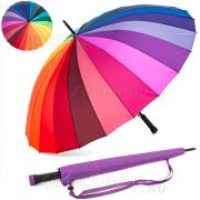 Зонт Радуга Diniya сиреневый чехол (24 цвета)