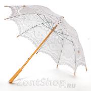 Зонт от солнца Diniya (17327) кружевной, белый