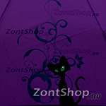 Зонт женский Airton 3512 4240 Черный Кот