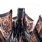 Зонт женский Doppler 74660 FG18 Classic Орнамент 7580 Серый (cатин)