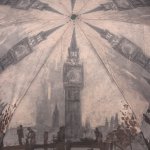 Зонт женский легкий мини Fulton L794 2728 (National Gallery) Темза ниже Вестминстера К.Моне