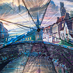 Зонт женский Trust 30471 (9096) Старинный мост (сатин)
