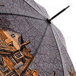 Зонт трость женский Zest 51617 7125 Пригород Лондона (с чехлом)