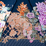 Зонт Три Слона 125 С 7175 (сатин) Цветочная композиция синий (сатин)