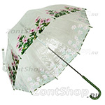 Зонт трость прозрачный Fulton L734 1952 Цветы