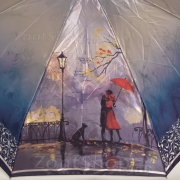 Зонт женский Diniya 134 (17192) Романтика сиреневый (сатин)