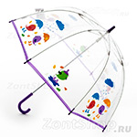 Зонт детский Zest 51510 8105 Цветные птички (прозрачный)