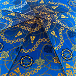 Зонт женский Doppler 74660 FGC Chain 7573 Цепочки Светло-синий (сатин)