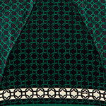 Зонт женский Doppler 74665 GFGG18 7329 Орнамент Зеленый (cатин)