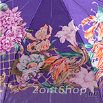 Зонт женский Три Слона 125-B 6164 Цветочная композиция фиолетовый (сатин)