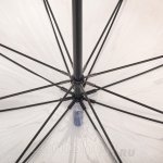 Зонт трость женский прозрачный Fulton L787 3017 Голубой бордюр (UPF 50+)
