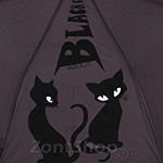 Зонт женский H.DUE.O H214 (4) 11426 Кошки Серый