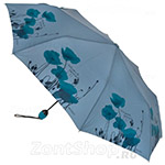 Зонт женский H.DUE.O H242 11385 Загадочные маки Голубой