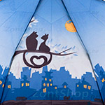 Зонт женский Zest 53516 7443 Кошки на дереве
