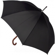 Надежный с усиленным, стальным каркасом зонт трость мужской DOPPLER 74967 Черный однотонный