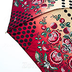 Зонт женский Три Слона 138 (С) 8428 Роспись красный (сатин)