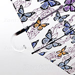 Зонт трость женский прозрачный Zest 51570 7772 Бабочки