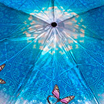 Зонт женский Три Слона 360 (D) 9217 Сапфировые бабочки (сатин)