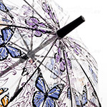 Зонт трость женский прозрачный Zest 51570 7772 Бабочки