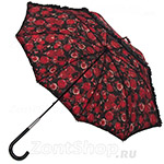 Зонт трость женский Fulton Lulu Guinness L720 2276 Розы (Дизайнерский)