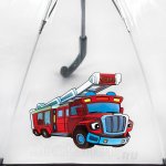 Зонт детский прозрачный ArtRain 1511 (13209) Пожарная машина