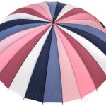 Зонт трость Три Cлона L2240 Розовый, мультиколор, 24 спицы, ручка дерево