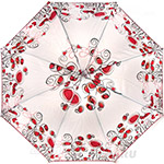 Зонт трость женский Prize 165 10093 Завитки цветы на белом
